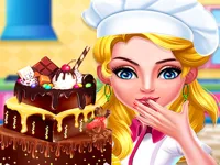 image bg Chocolate cake cooking party